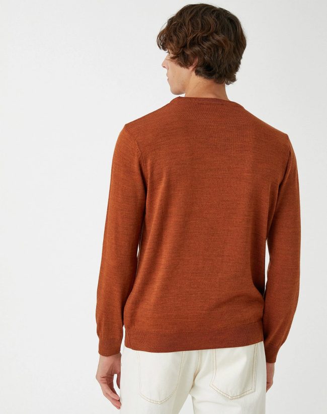 Orange Knitwear Sweater Crew Neck - Image 4